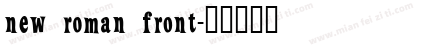 new roman front字体转换